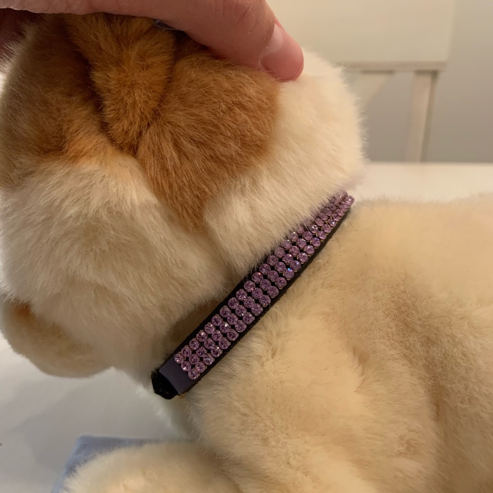 Diamond Dogs UK Swarovski Crystal & Leather Collar